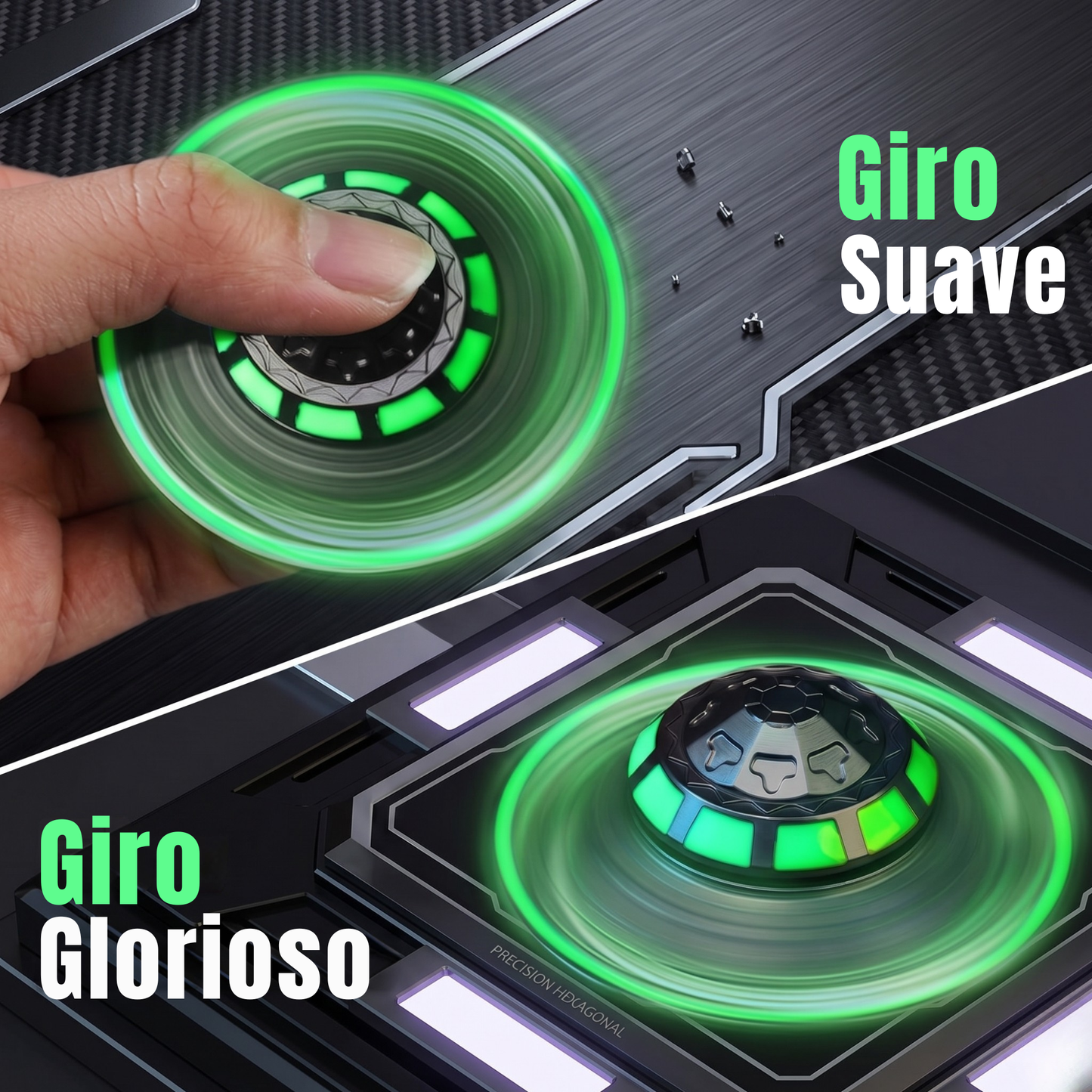 Spinner OVNI fluorescente